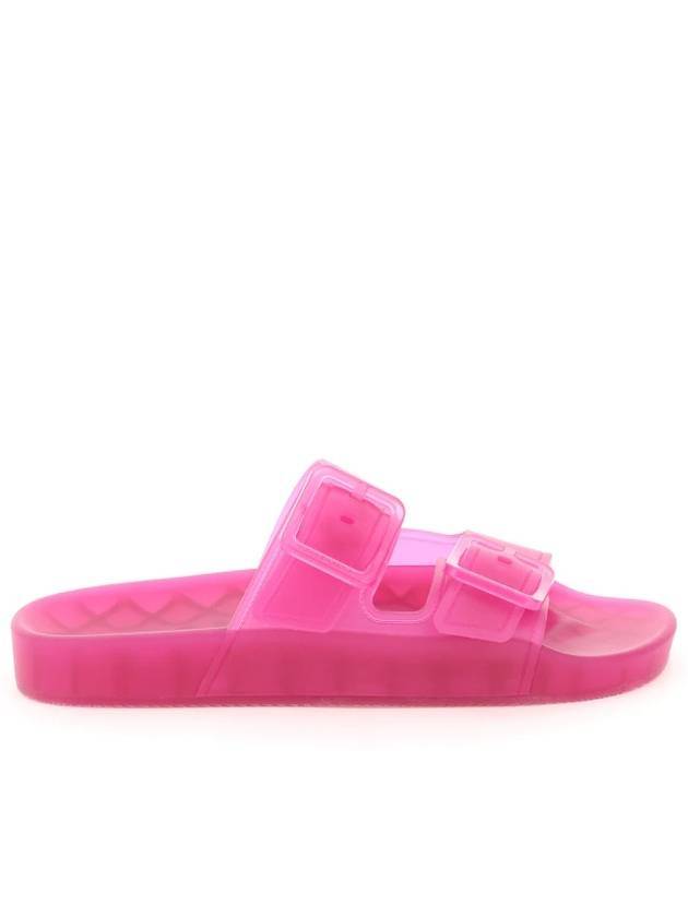 Mallorca Clear Rubber Slippers Neon Pink - BALENCIAGA - BALAAN 1