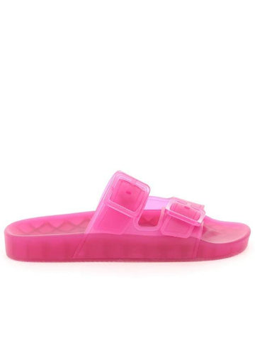 Mallorca Clear Rubber Slippers Neon Pink - BALENCIAGA - BALAAN 1