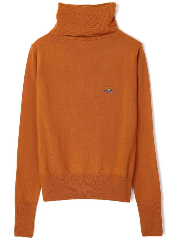 Bea ORB Embroidered Logo Turtleneck Orange - VIVIENNE WESTWOOD - BALAAN 2