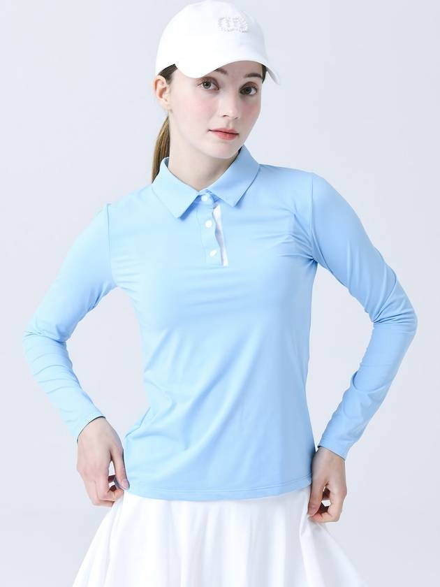 Cool Functional Cool Material Shirt Collar Sky Blue T-Shirt DO3242TS001 - DOYOUKNOWMC GOLF WEAR - BALAAN 4