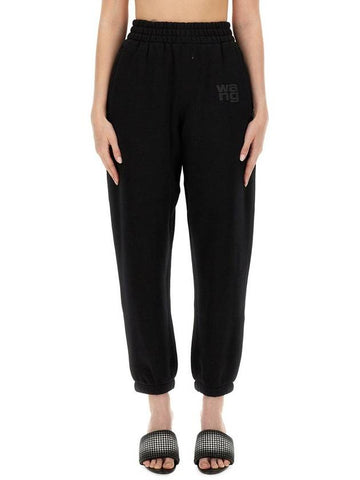 T By Alexander Wang Jogging Pants With Logo - ALEXANDER WANG - BALAAN 1