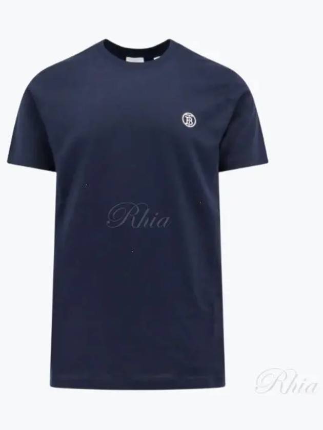 Embroidered Logo Short Sleeve T-Shirt Navy - BURBERRY - BALAAN 2