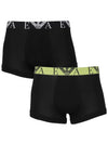 Men's Bold Boxer Briefs 2 Pack Black - EMPORIO ARMANI - BALAAN 1