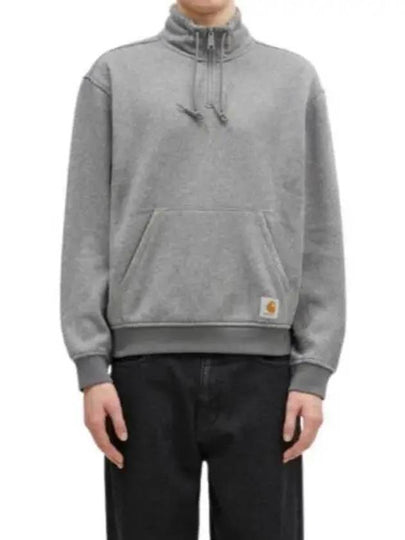 Luther Half Zip Up Sweatshirt Grey - CARHARTT WIP - BALAAN 2