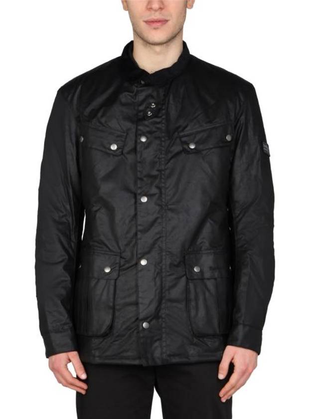 Duke Wax Button Jacket Black - BARBOUR - BALAAN 2