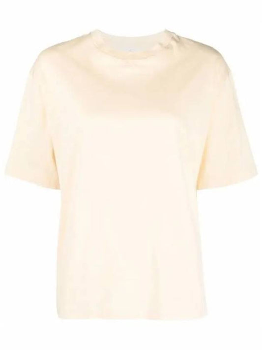 Studios Beige Women's Overfit Short Sleeve T-Shirt AL0195 ABP - ACNE STUDIOS - BALAAN.