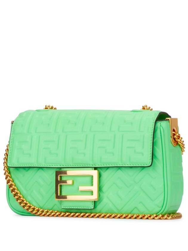 Baguette Medium Nappa Leather Chain Shoulder Bag Green - FENDI - BALAAN 3