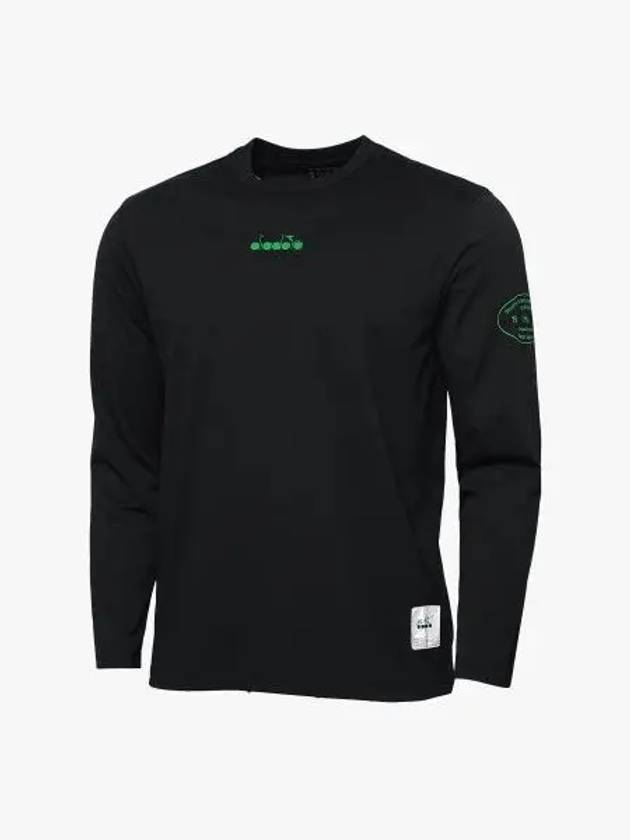 Diadora Stadium Active Long Sleeve T Shirt BLACK - DIADORA - BALAAN 1