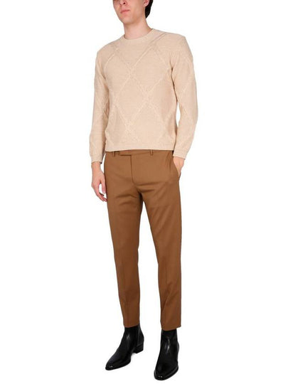 Ballantyne Cotton Cable Stitch Crew Neck Sweater - BALLANTYNE - BALAAN 2