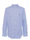 Embroidery Pony Logo Striped Poplin Long Sleeve Shirt Blue - POLO RALPH LAUREN - BALAAN 2