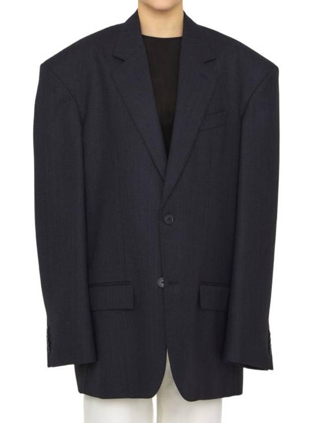 Pinstripe Wool Blazer Jacket Black - BALENCIAGA - BALAAN 2