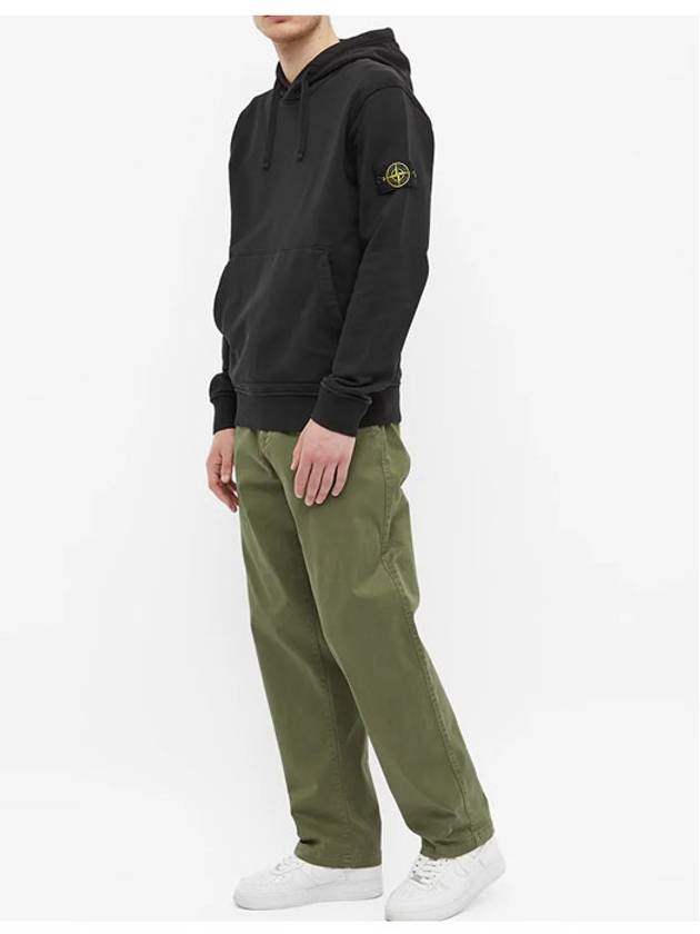 Signature Logo Patch Hoodie Black - STONE ISLAND - BALAAN 6