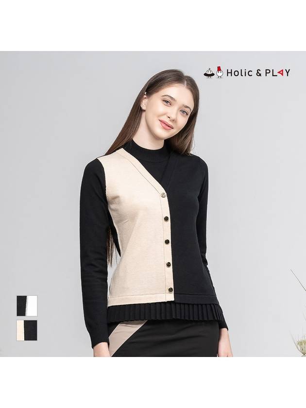 Women s half and color pleated point sweater HC3WSW002 - HOLIC&PLAY - BALAAN 2