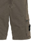 Logo Cotton Slim Cargo Shorts Dove Grey - STONE ISLAND - BALAAN 3