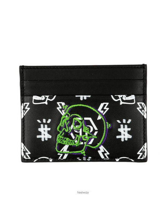 MVG0349 PLE096N 02MONOGRAM Skull Card Wallet - PHILIPP PLEIN - BALAAN 1