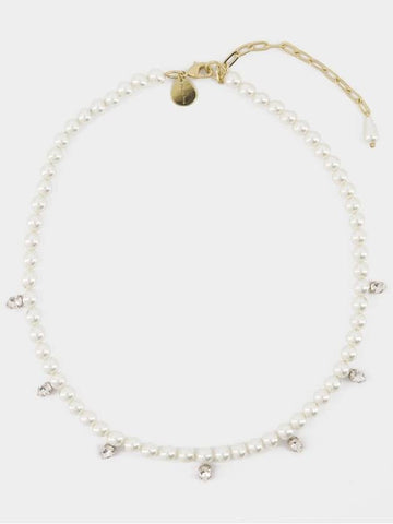 Pearl & Crystal Dagger Necklace - Simone Rocha - Pearl - Beige - SIMONE ROCHA - BALAAN 1