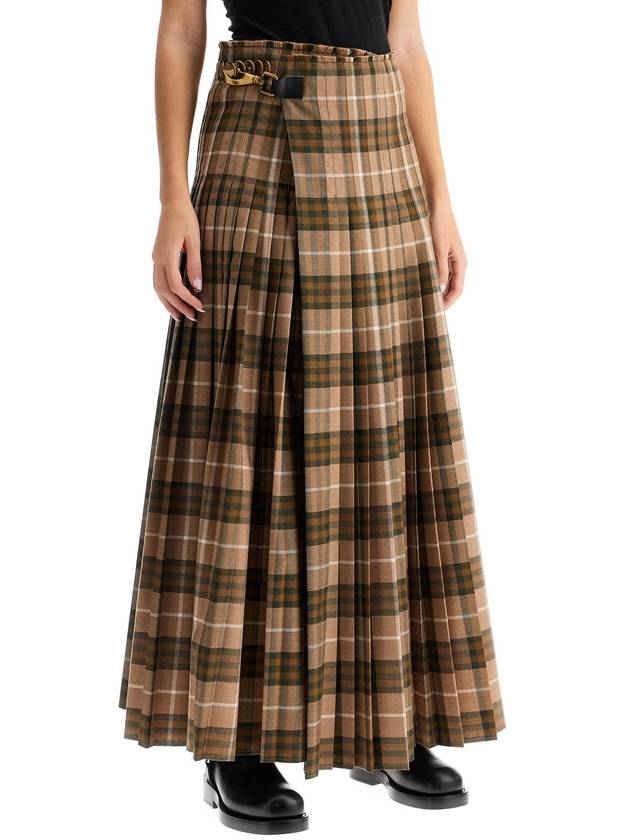 ered wool blend maxi kilt skirt - BURBERRY - BALAAN 2