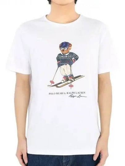 Men's Ski Bear Printed Short Sleeves T-Shirt White - POLO RALPH LAUREN - BALAAN 2