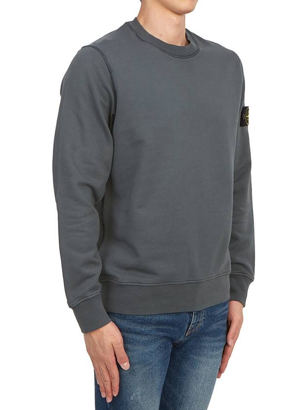 Compass Patch Crew Neck Sweatshirt Grey - STONE ISLAND - BALAAN 4