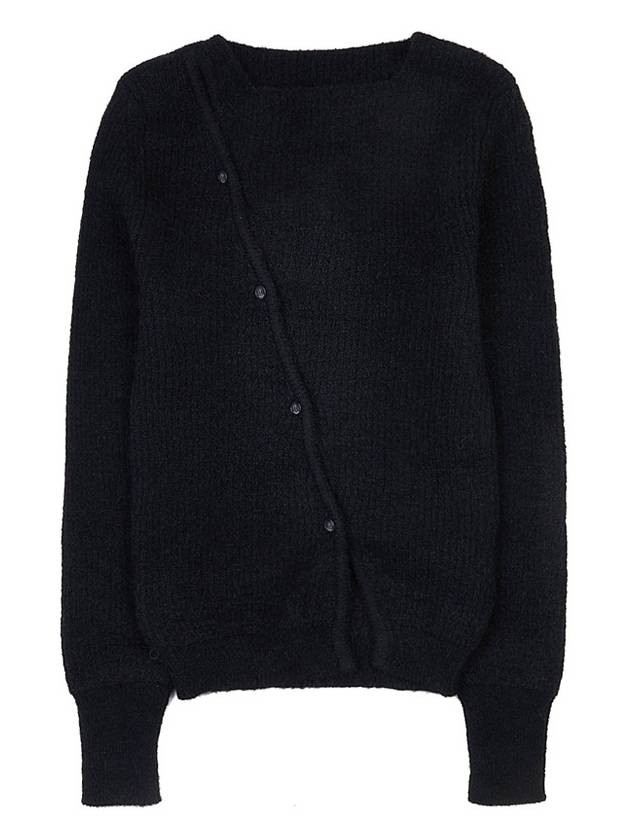 La Maille Pau Asymmetric Cardigan Black - JACQUEMUS - BALAAN 2