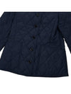 Women's Diamond Quilted Thermoregulated Check Jacket Midnight - BURBERRY - BALAAN 7