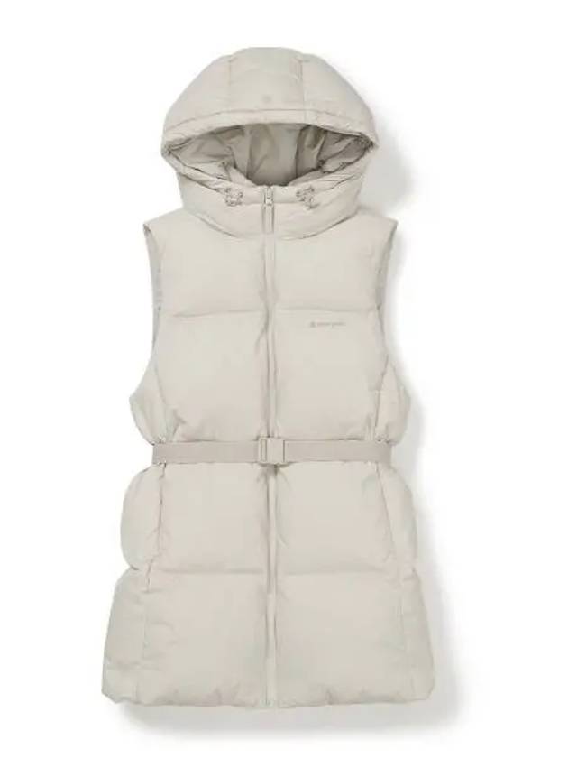 Tipico Women s Hooded Belted Down Vest S24WWTDV03 Light Beige - SNOW PEAK - BALAAN 1