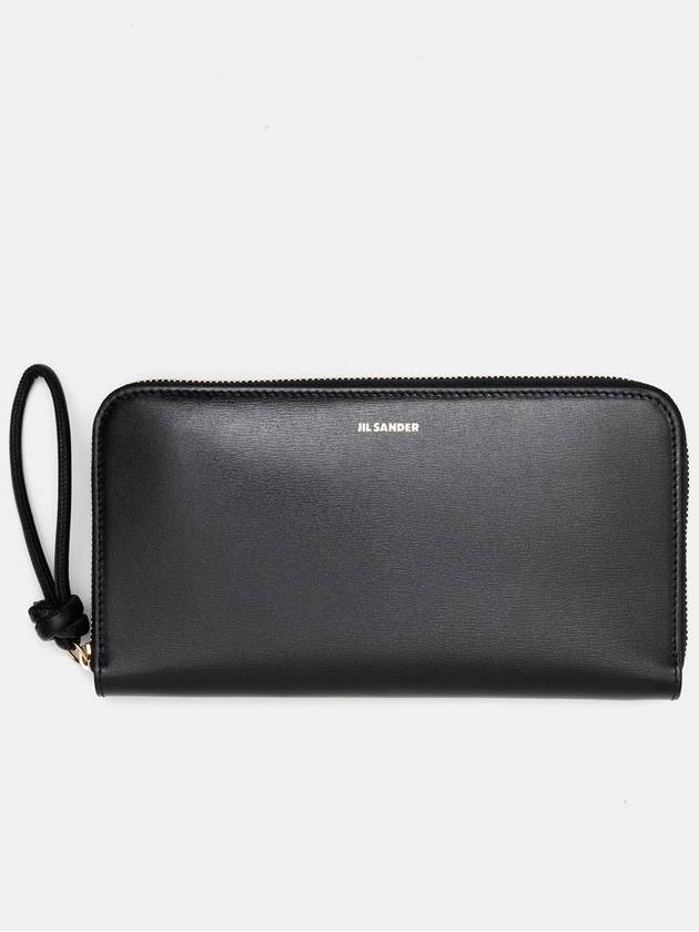 Logo All-Round Zipper Long Wallet Black - JIL SANDER - BALAAN 2