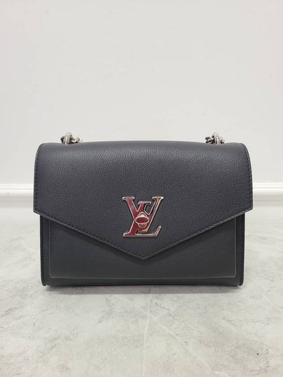 Black silver my lock me chain shoulder bag - LOUIS VUITTON - BALAAN 2