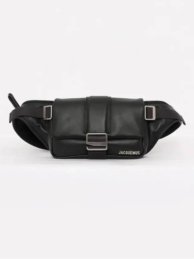 La Banane Bambimou Flap Belt Bag Black - JACQUEMUS - BALAAN 3