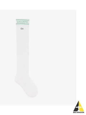 Women s Sports Knee Socks White - LACOSTE - BALAAN 1