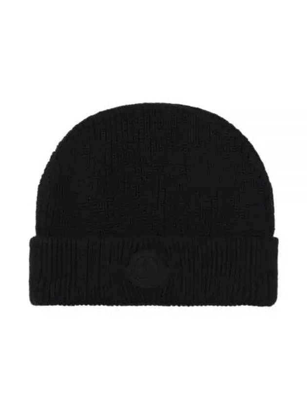 3B00006 M1121 999 Logo Patch Beanie - MONCLER - BALAAN 1