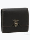 TB Grainy Leather Half Wallet Black - BURBERRY - BALAAN 2