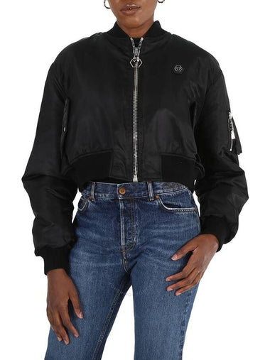 Philipp Plein Ladies Black Teddy Bear Bomber Jacket, Size Large - PHILIPP PLEIN - BALAAN 1