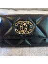 19 Gold Hardware Lambskin Flap Card Wallet Black - CHANEL - BALAAN 7