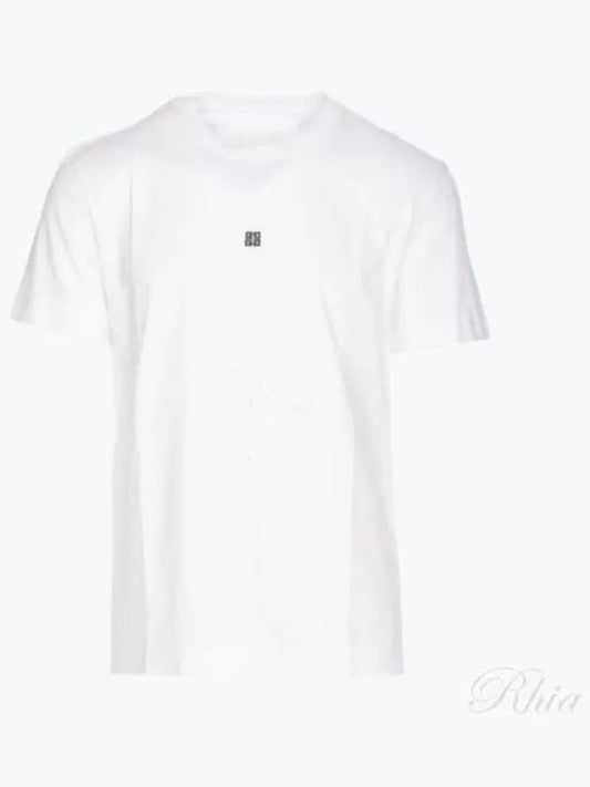 4G Logo Cotton Short Sleeve T-shirt White - GIVENCHY - BALAAN 2