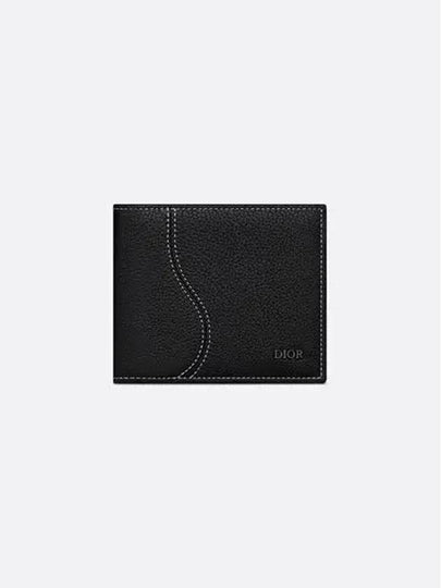 Saddle Grained Calfskin Leather Cald Wallet Black - DIOR - BALAAN 2