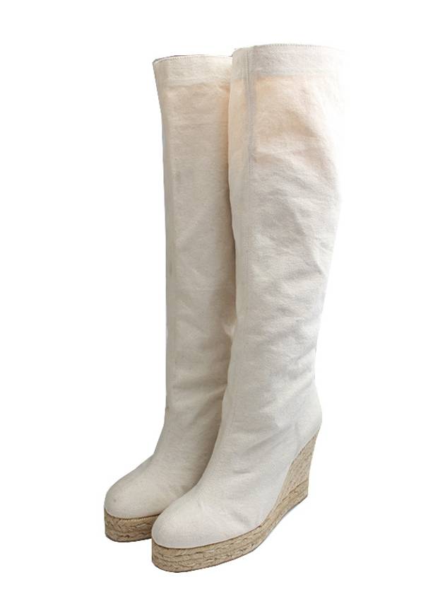 Castaner Ivory Wedge Heel Boots 37 - CASTANER - BALAAN 1