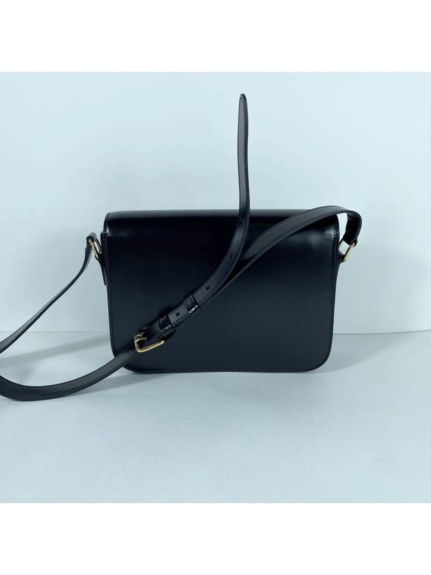 Classique Triomphe Shiny Calfskin Shoulder Bag Black - CELINE - BALAAN 10