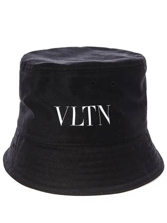 Logo Cotton Bucket Hat Black - VALENTINO - BALAAN 2