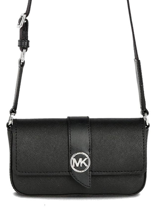 Greenwich Extra Small Saffiano Leather Sling Cross Bag Black - MICHAEL KORS - BALAAN 2