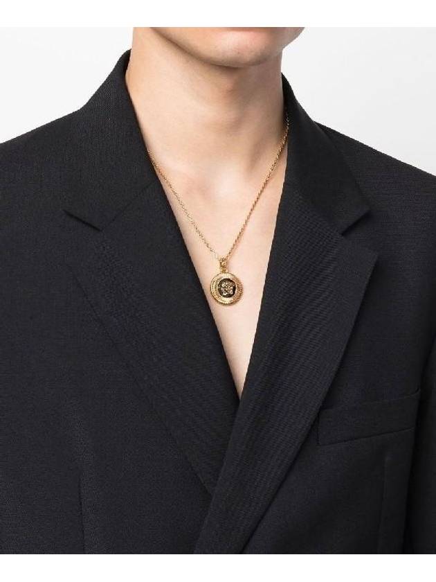 Unisex Medusa enamel pendant necklace 1004595 - VERSACE - BALAAN 2