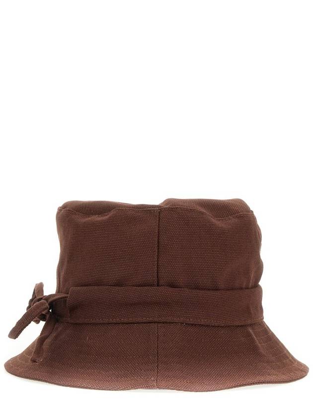 Le Bob Gadjo Knotted Bucket Hat Brown - JACQUEMUS - BALAAN 4