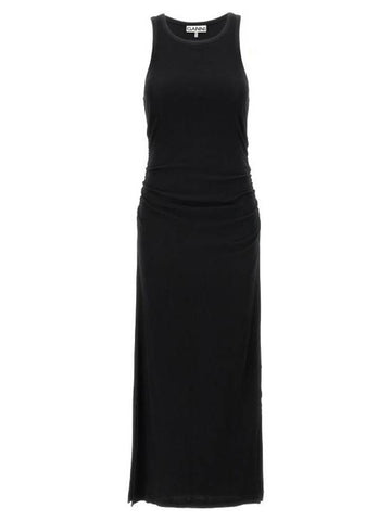 24FW Midi One Piece T3935099 Black - GANNI - BALAAN 1