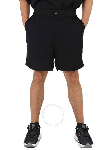 Moschino Black Allover Logo Viscose Satin Shorts, Brand Size 48 (Waist Size 32") - MOSCHINO - BALAAN 1