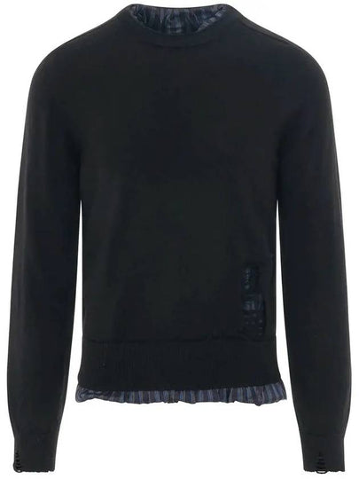 Men's Layered Striped Wool Knit Top Black - MAISON MARGIELA - BALAAN 2