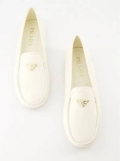 Triangle Logo Driving Shoes Ivory - PRADA - BALAAN 2