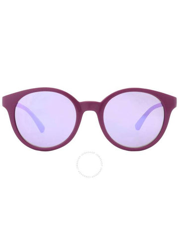 Emporio Armani Grey Mirror Violet Round Ladies Sunglasses EA4185 51154V 47 - EMPORIO ARMANI - BALAAN 1