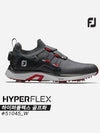 Hyperflex HYPERFLEX Boa Golf Shoes 51045 W Charcoal Gray Red Men's - FOOTJOY - BALAAN 1