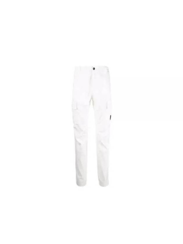 Stretch Sateen Loose Cargo Straight Pants White - CP COMPANY - BALAAN 1