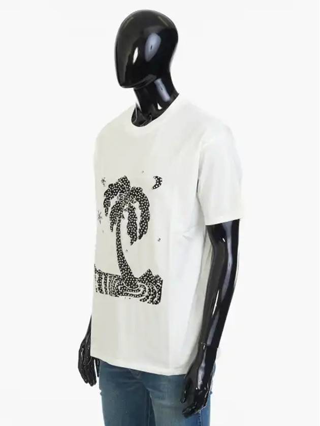 Lost Paradise Short Sleeve T-Shirt White - CELINE - BALAAN 3